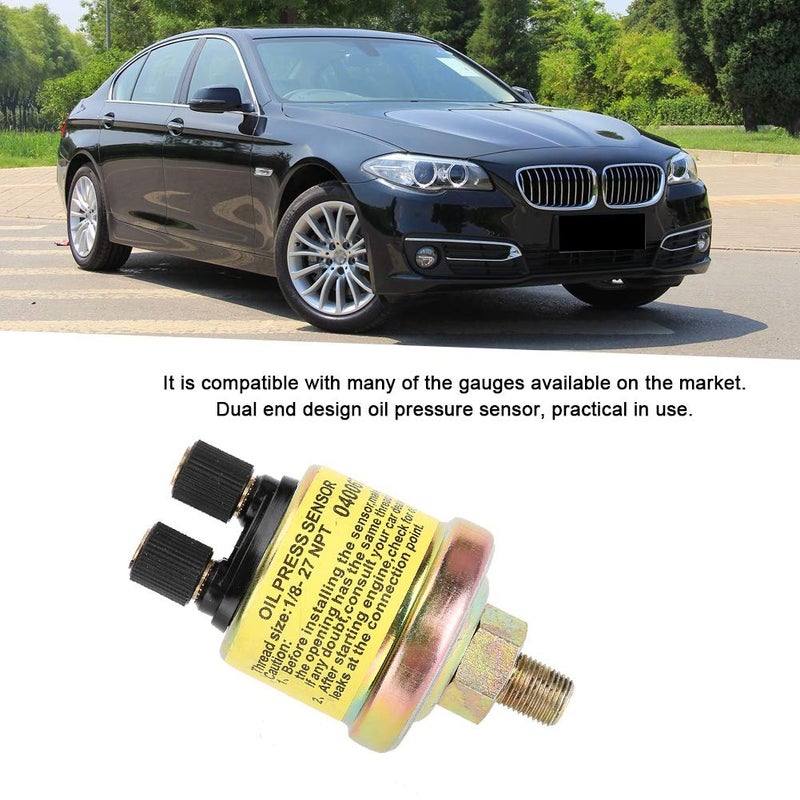 Dweekiy Oil Pressure Sensor, Universal 1/8 NPT Car Replacement Engine Oil Pressure Sensor for Aftermarket Gauge - Image 3